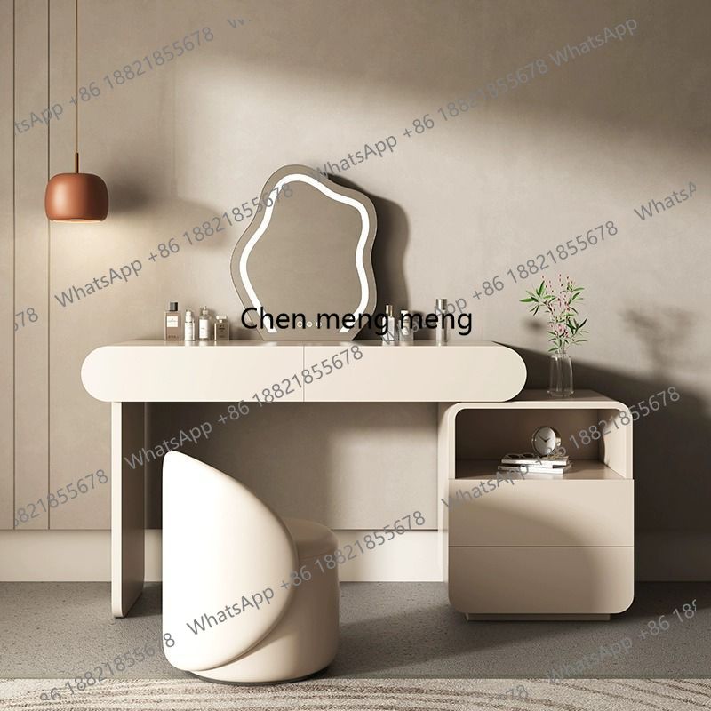 Beauty Makeup Vanity Set - Luxury Mirror Vanity Table Aesthetic Full