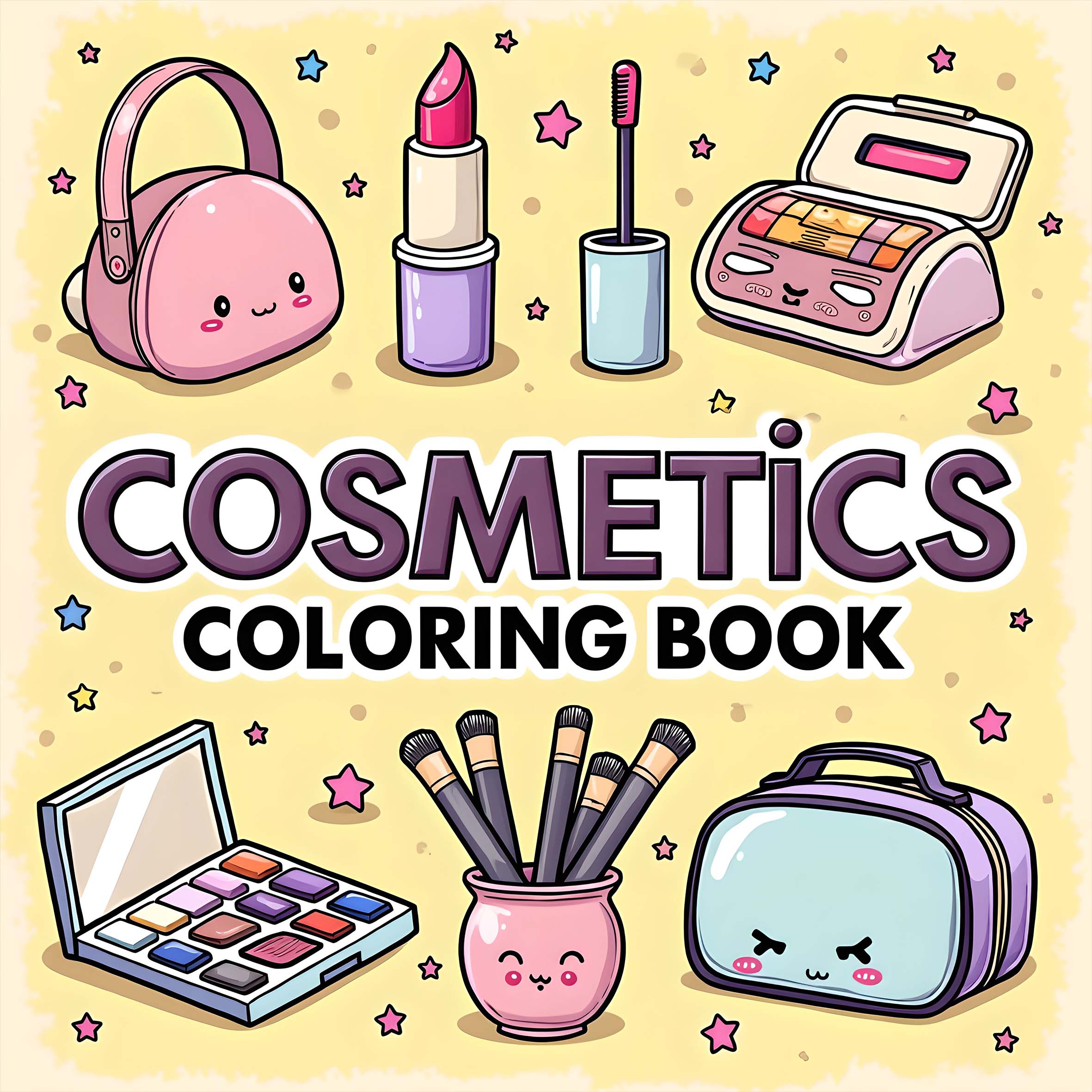 Beauty Makeup Book - Cosmetics Coloring Book for Adults Cute