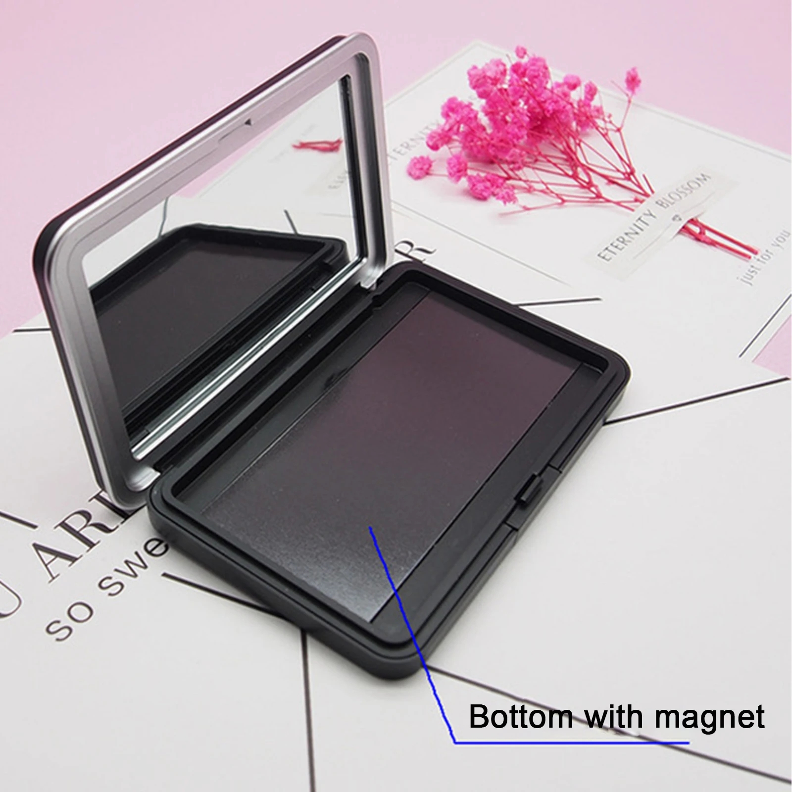 Beauty Makeup Kit Box - 1Pc Matte Black Empty Magnetic Cosmetics