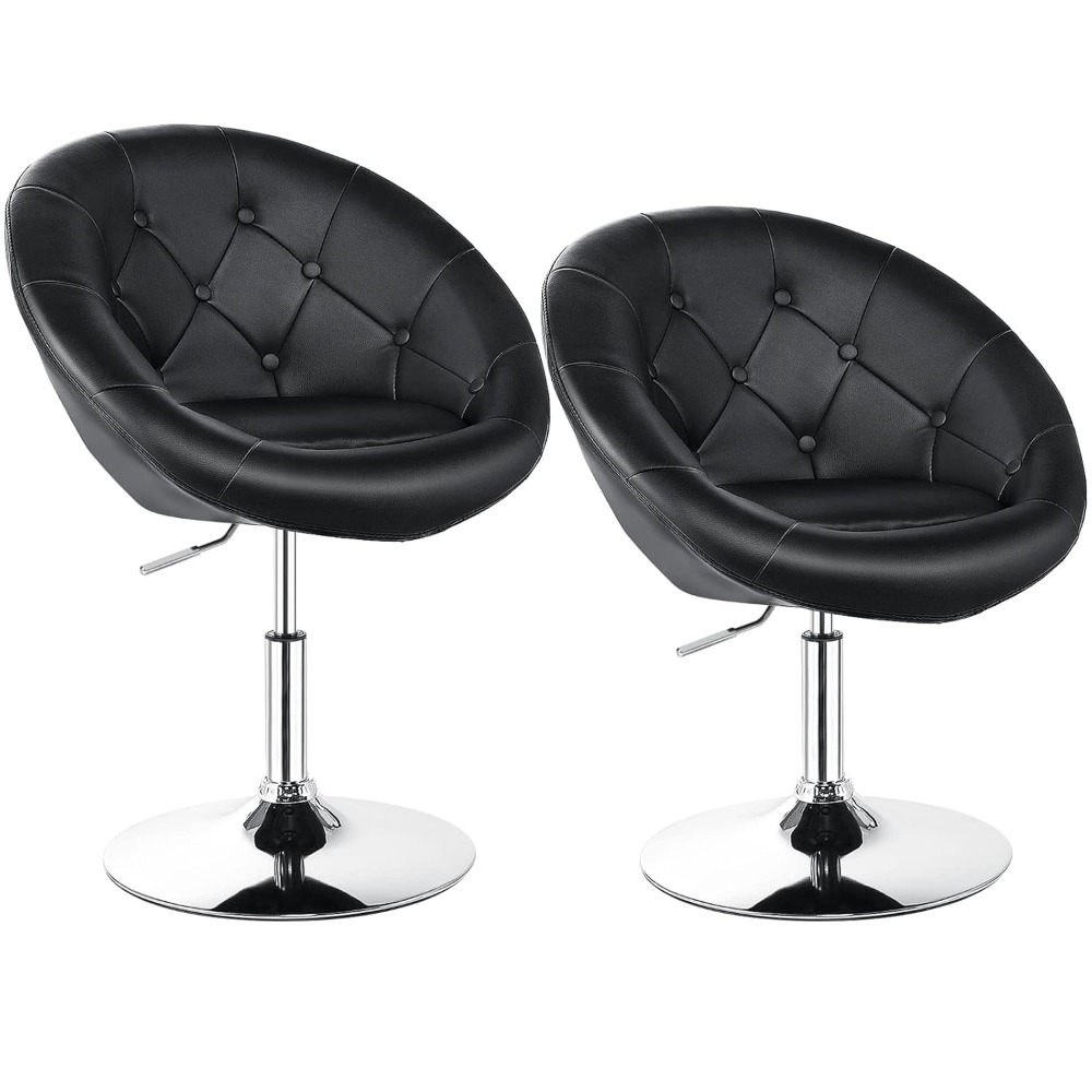 Beauty Makeup Vanity Set - Swivel Round Vanity Chair Set of