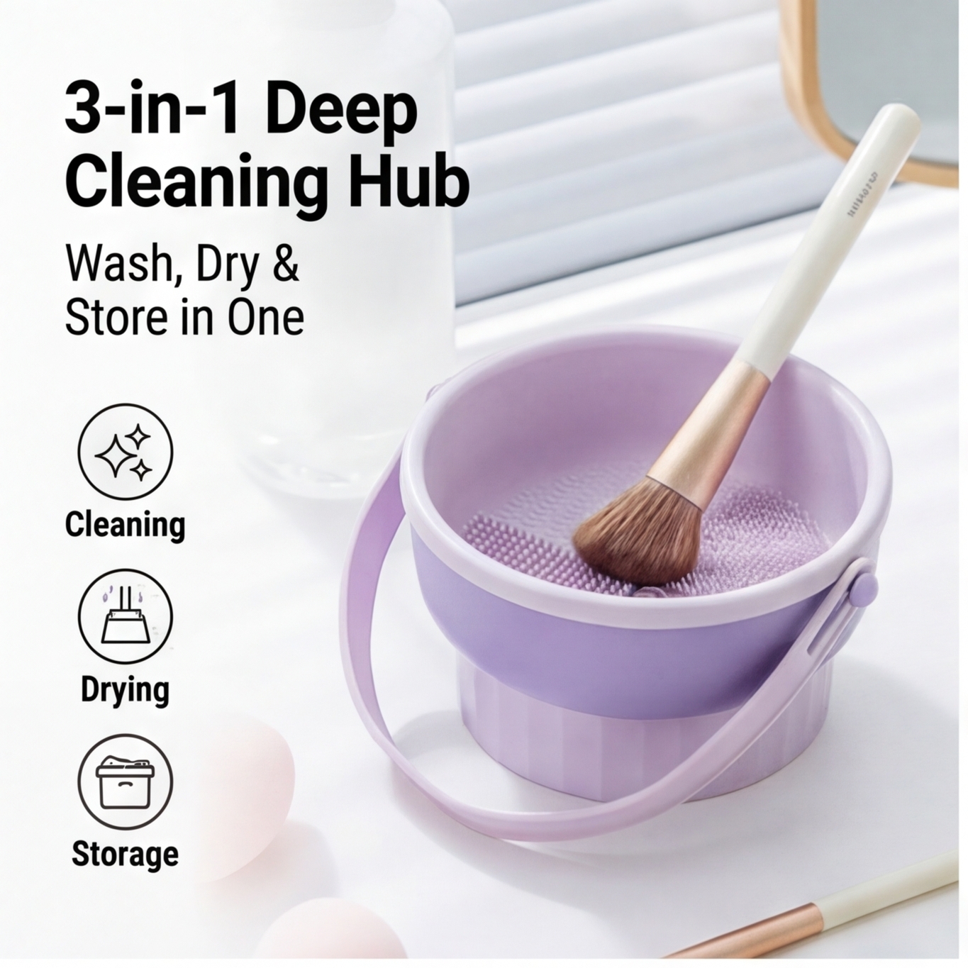 Beauty Makeup Brands - Silicone Makeup Brush Cleaning Bowl, Beauty