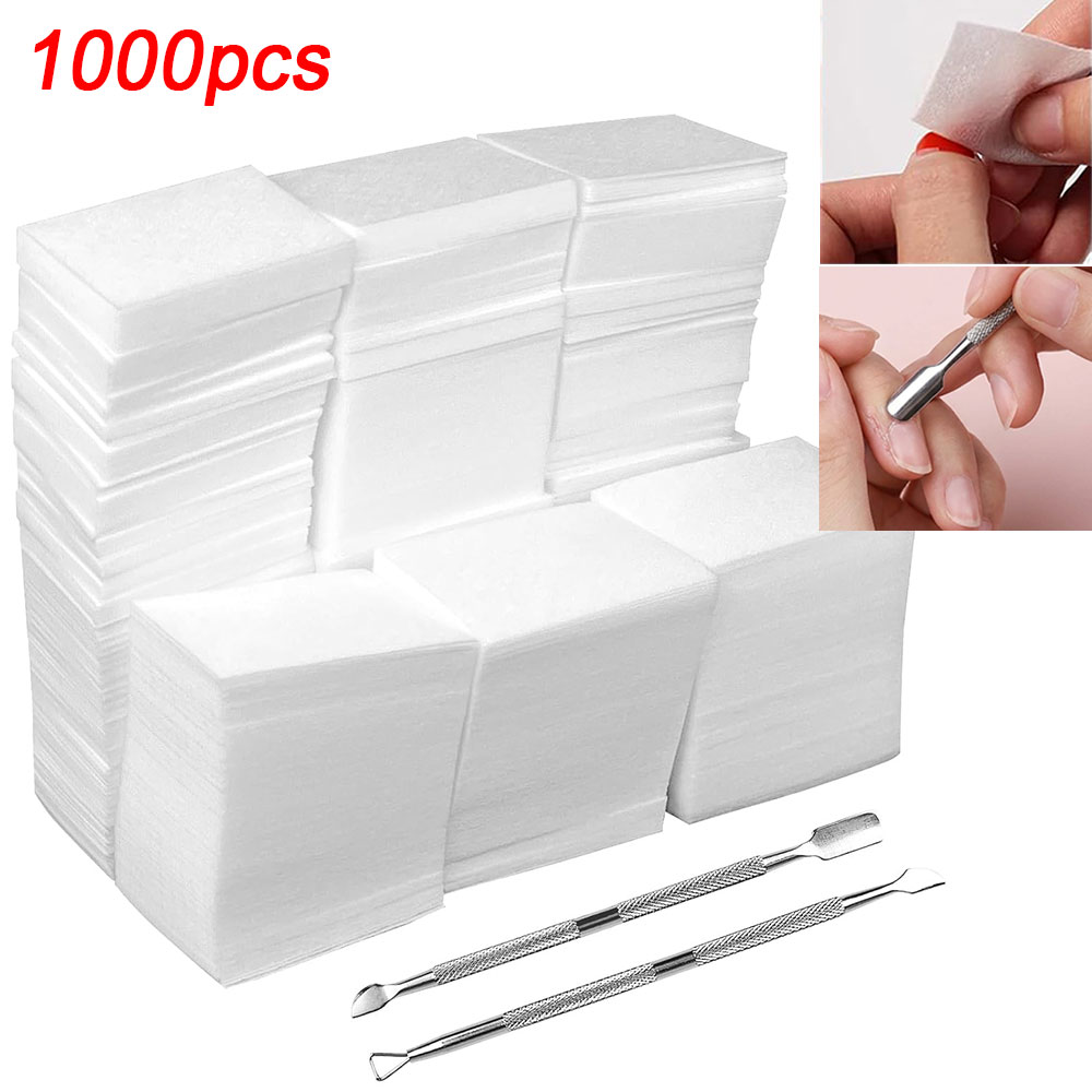 Gel Nail Polish - 1000Pcs Lint Free Nail Wipes Gel