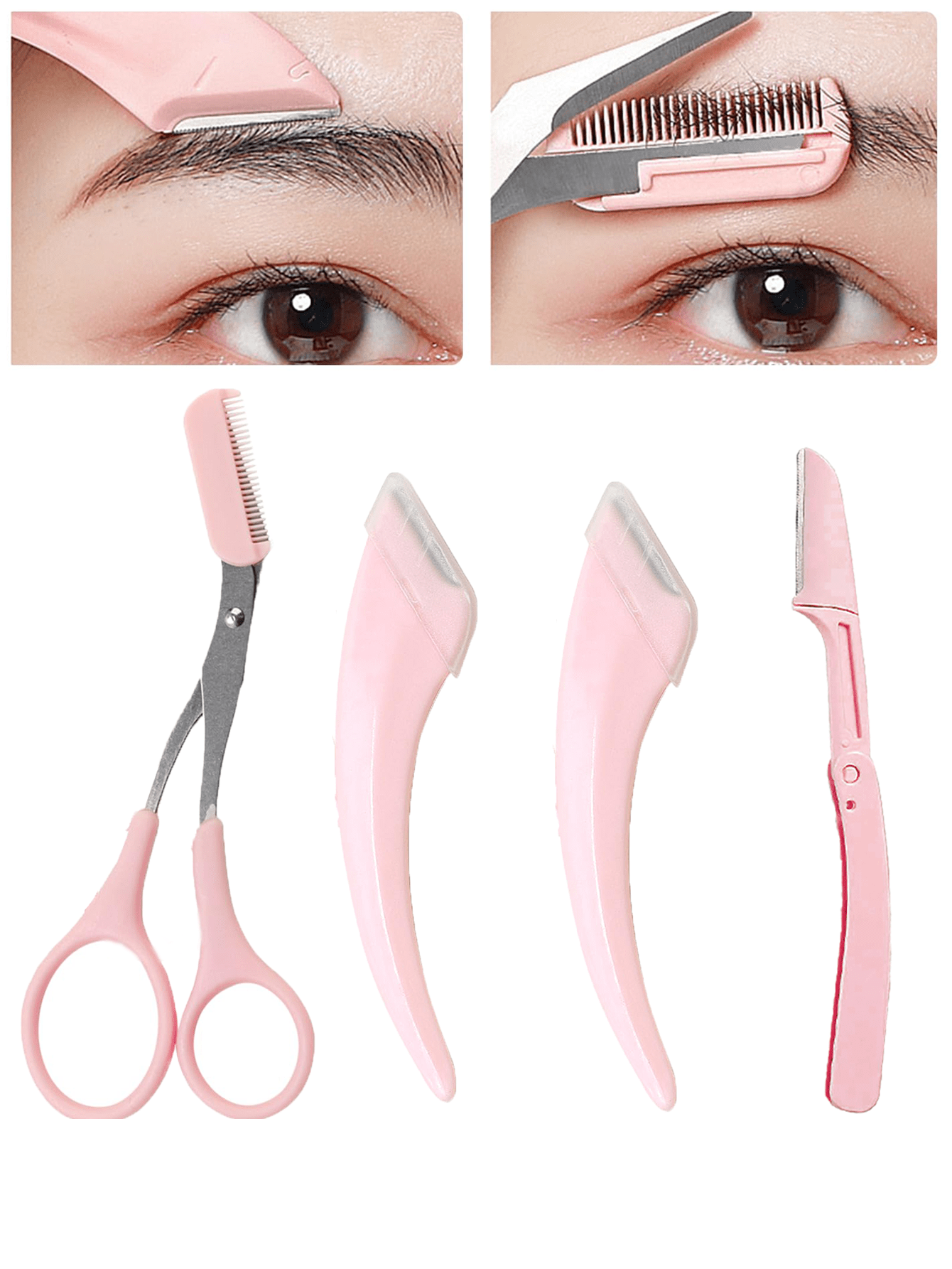 Beauty Makeup Vanity Set - 4pcs/2pcs/1pc Eyebrow Trimmer Set Stainless Steel