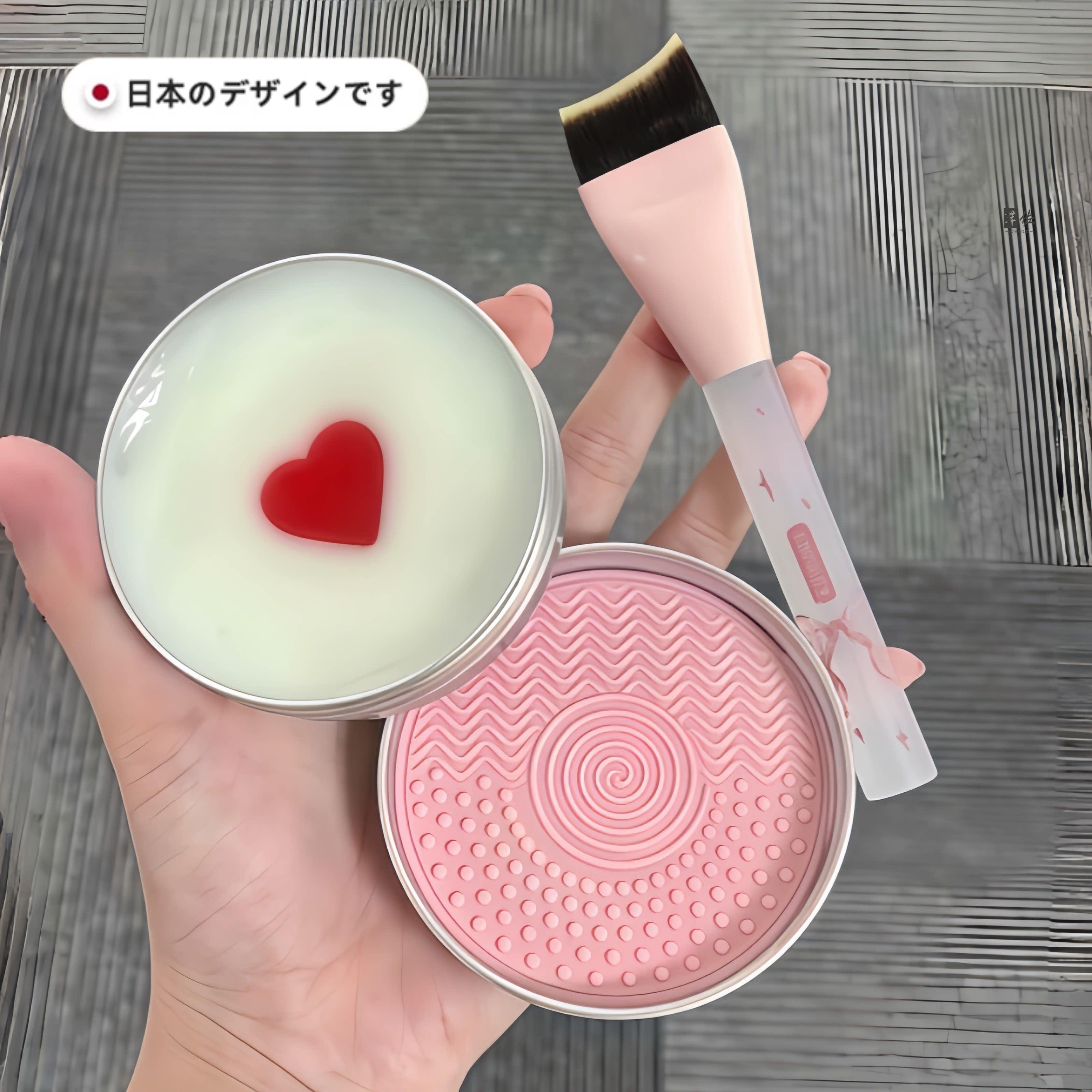 Beauty Makeup Blender - Portable Makeup Brush Cleaning Soap Sponge
