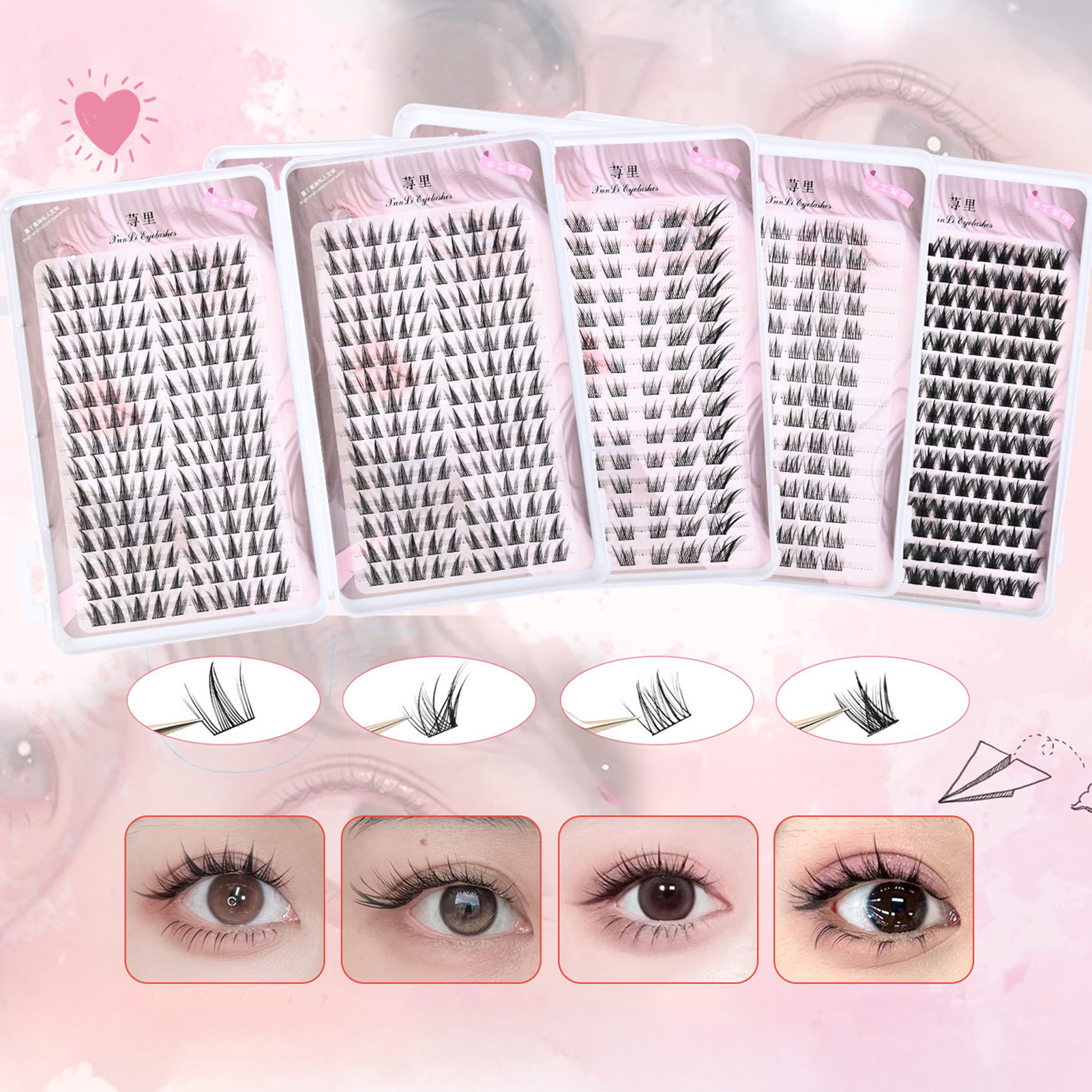 Beauty Makeup Book - 30rows 3D Wispy Fluffy Fake Eyelashes