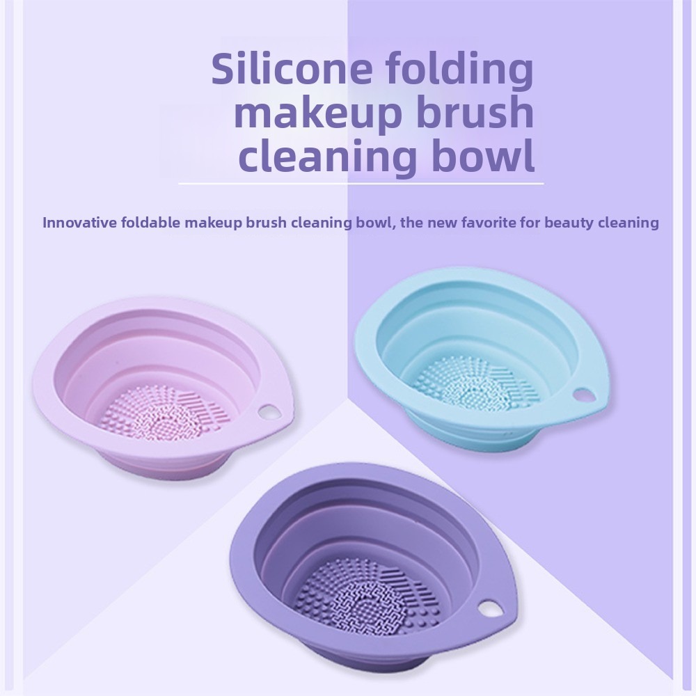 Beauty Makeup Blender - Silicone Folding Washing Bowl Makeup Brush