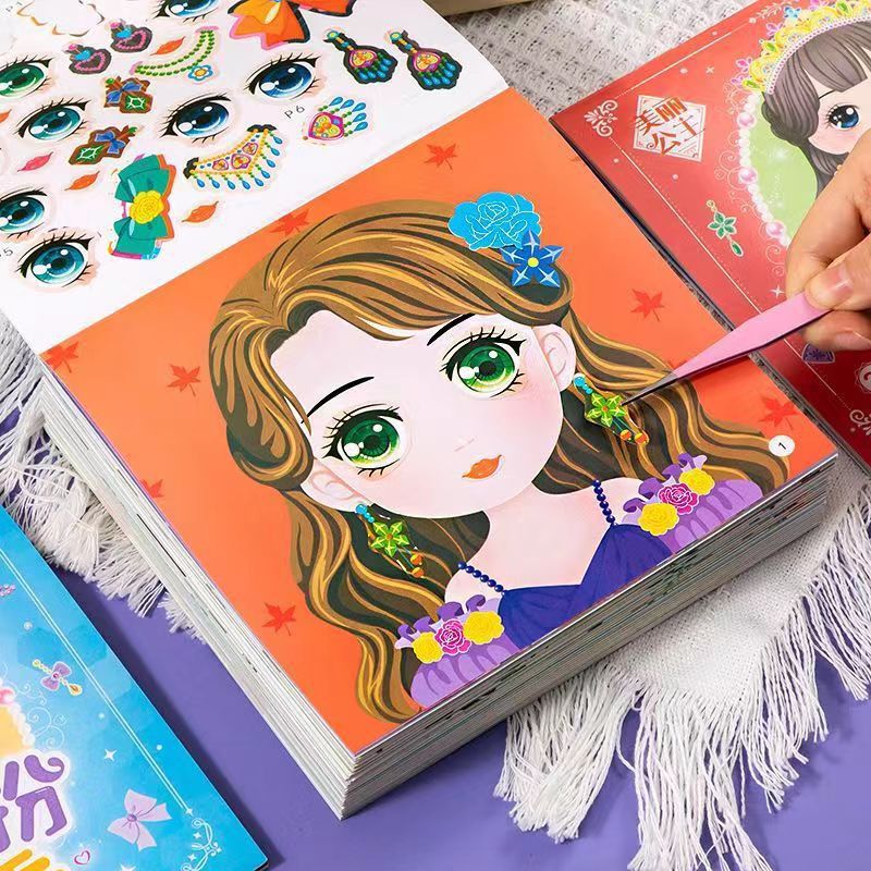 Princess Dress Up Sticker Book - Beauty Makeup Book 评论和价格