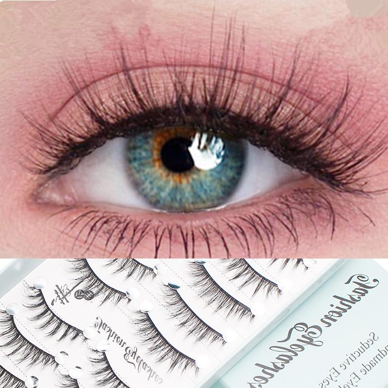 False Mink 10 Pairs Handmade E - False Eyelashes Natural 评论和价格