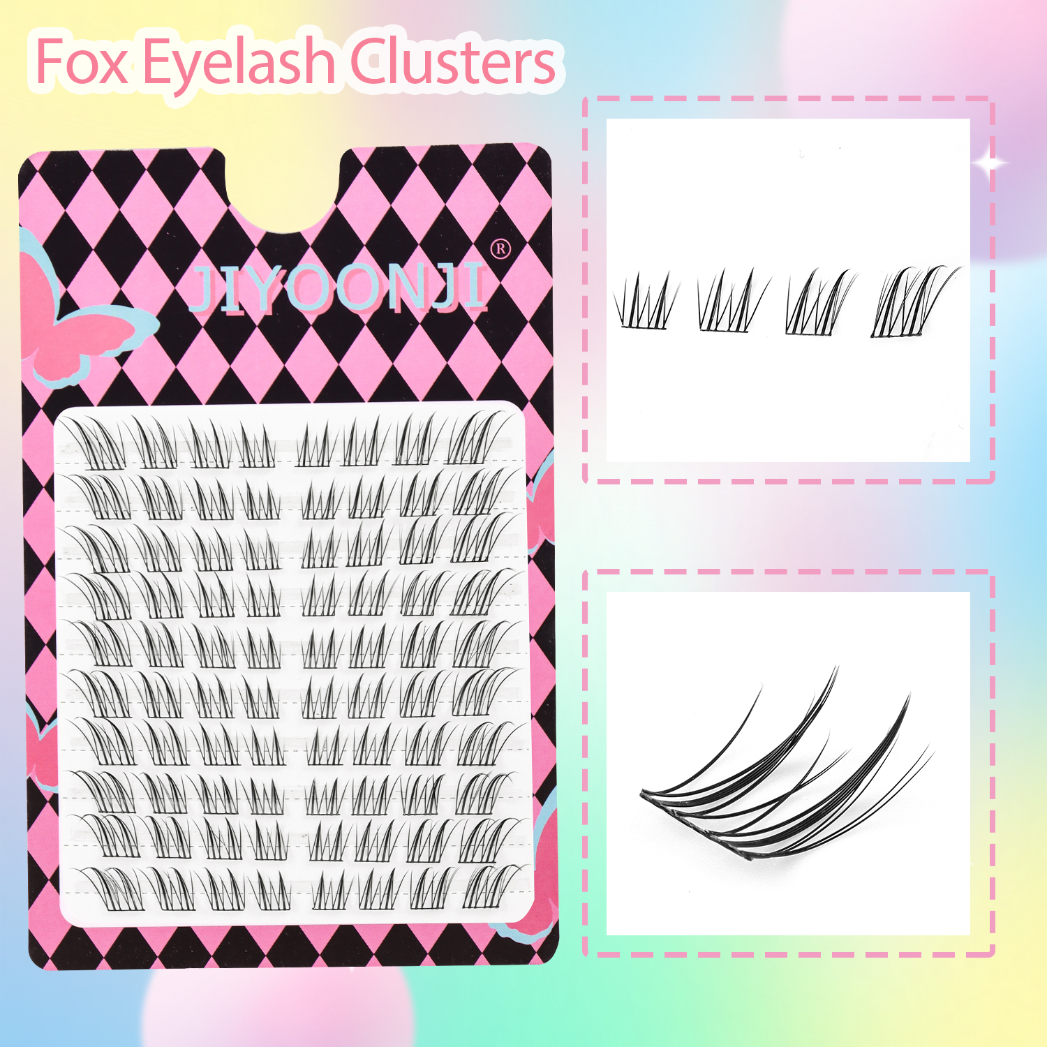 80 Clusters of Fox-Style False - False Eyelashes Natural 评论和价格