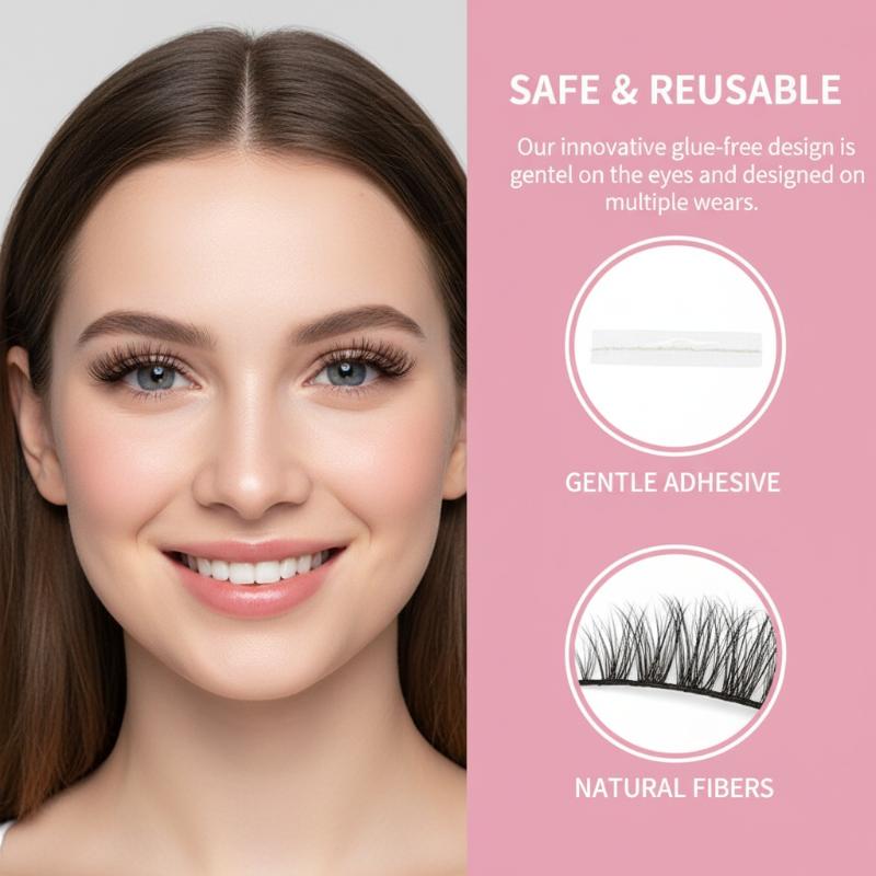 6 Rows Diy Segmented False Eye - False Eyelashes Natural 评论和价格