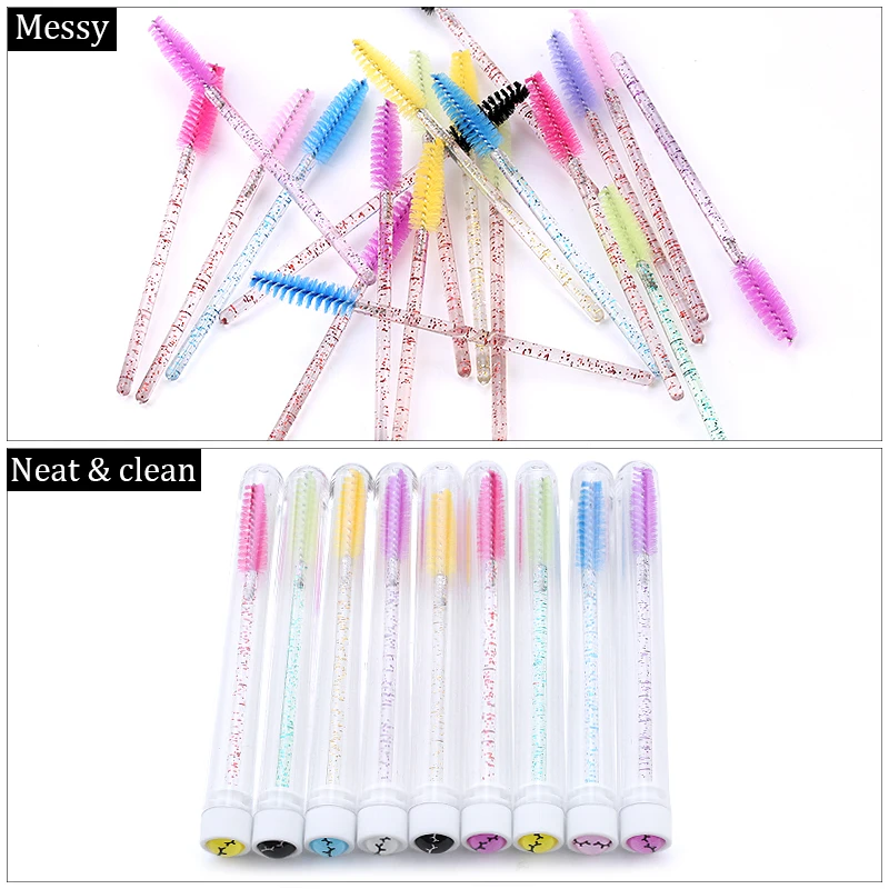 100PCS Disposable Eyelash Brus - Beauty Makeup Youtube 评论和价格