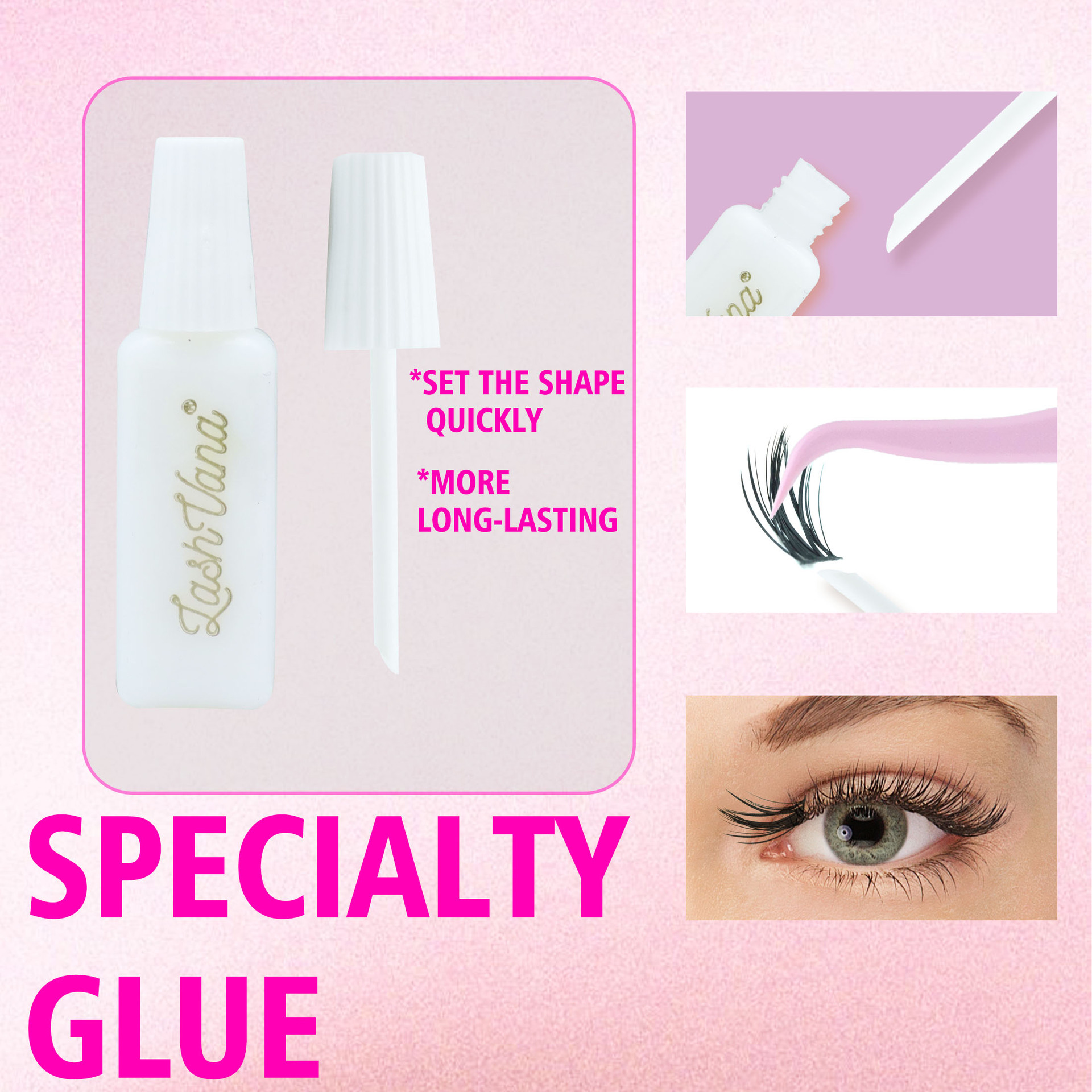 False Eyelash Set, Adhesive Se - Beauty Makeup Book 评论和价格