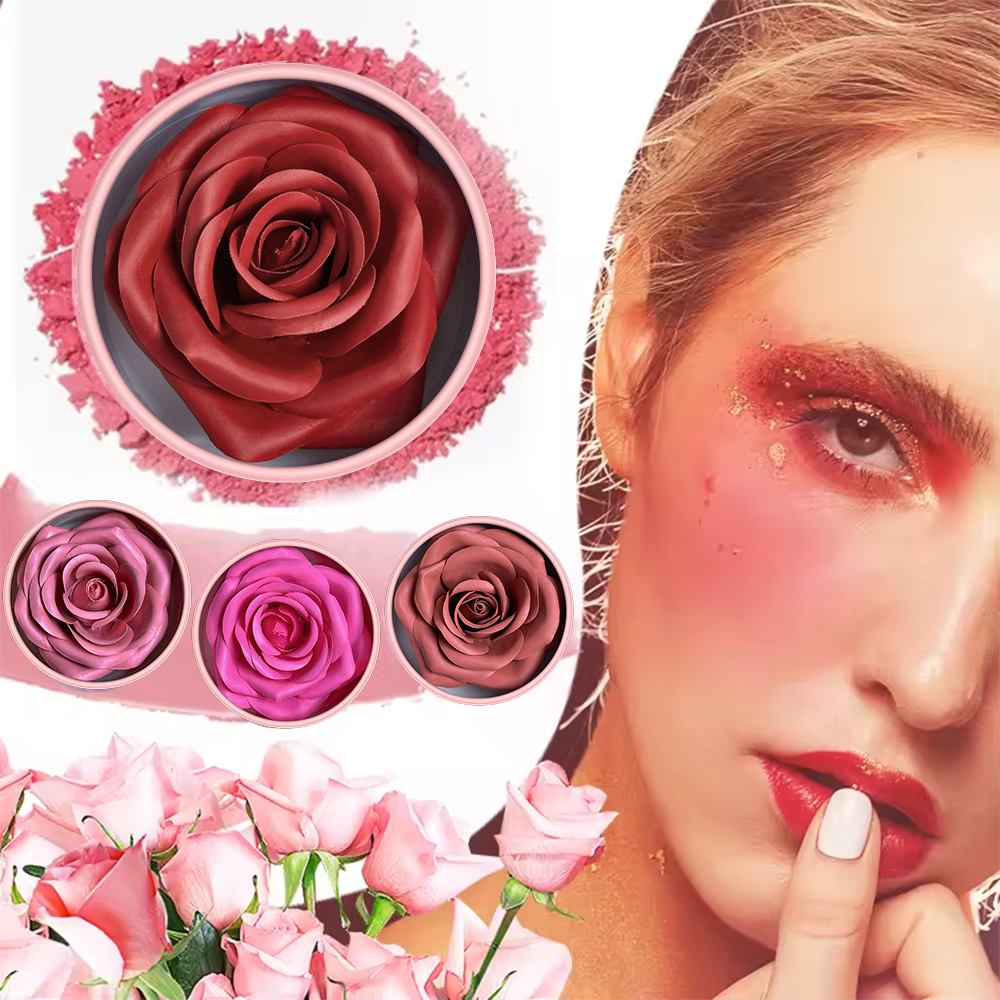 3D Petal Rose Makeup Blush 4 c - Beauty Real Makeup 评论和价格