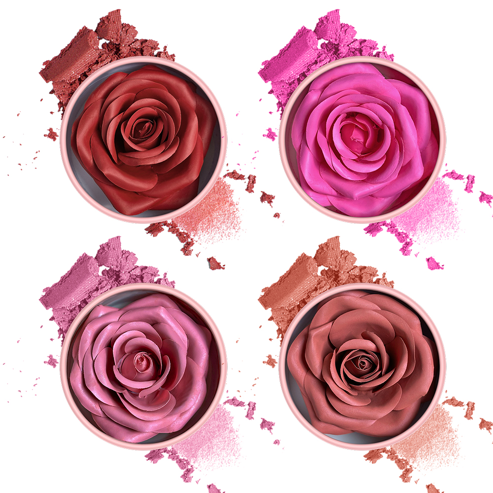 3D Petal Rose Makeup Blush 4 c - Beauty Real Makeup 评论和价格