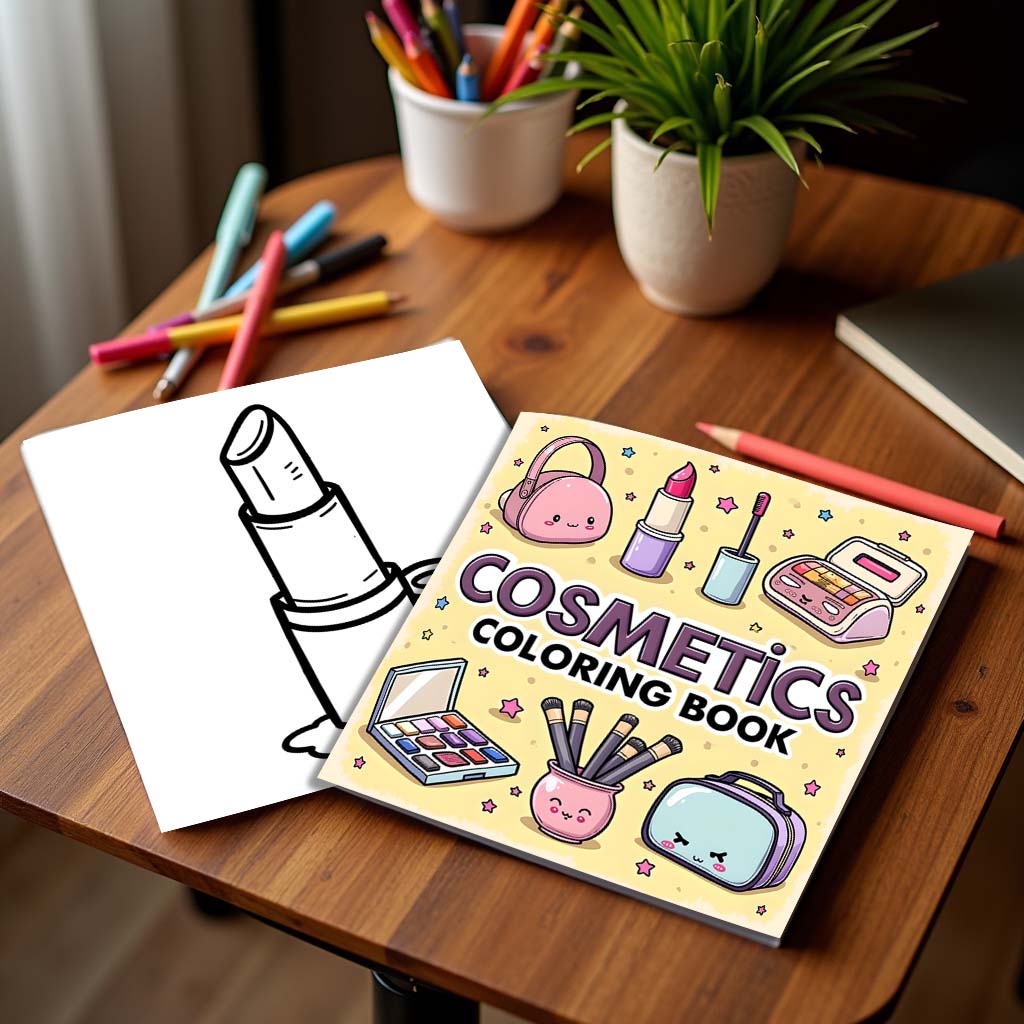 Cosmetics Coloring Book for Ad - Beauty Makeup Book 评论和价格
