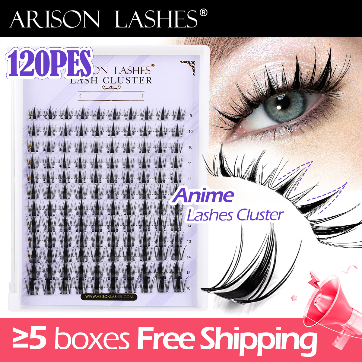 ARISON Fairy Lash Clusters 120 - False Eyelashes Natural 评论和价格