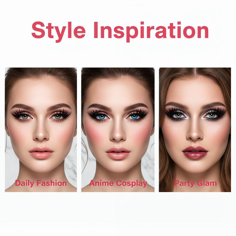 5 Pairs Manga Lashes Cosplay F - False Eyelashes Natural 评论和价格