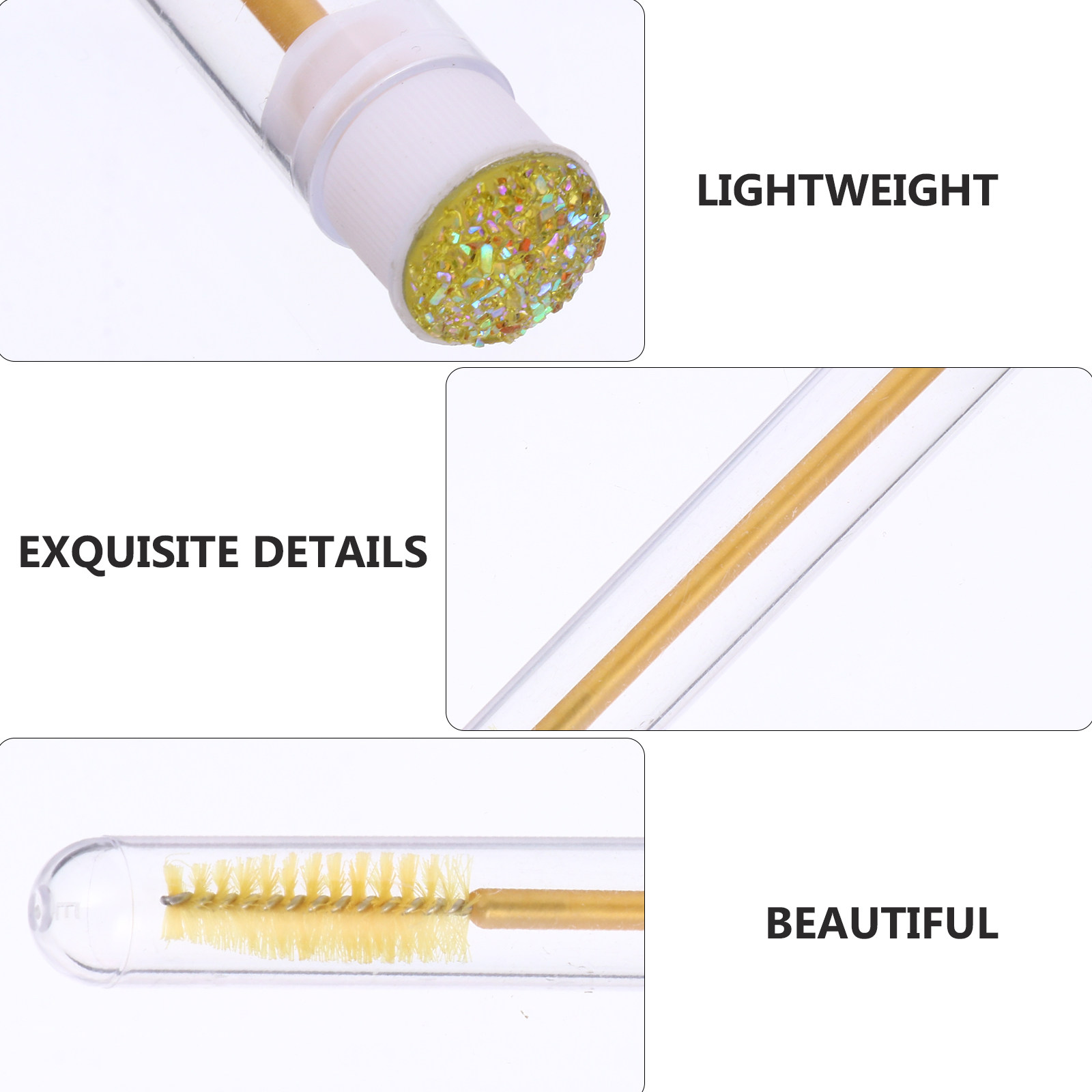 20Pcs Eyelash Brush Tubes ABS  - Beauty Makeup Youtube 评论和价格