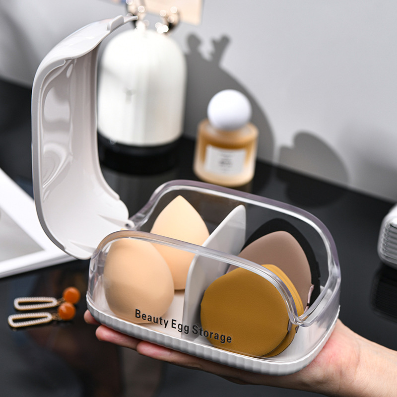 Makeup Sponge Storage Box with - Beauty Makeup Blender 评论和价格