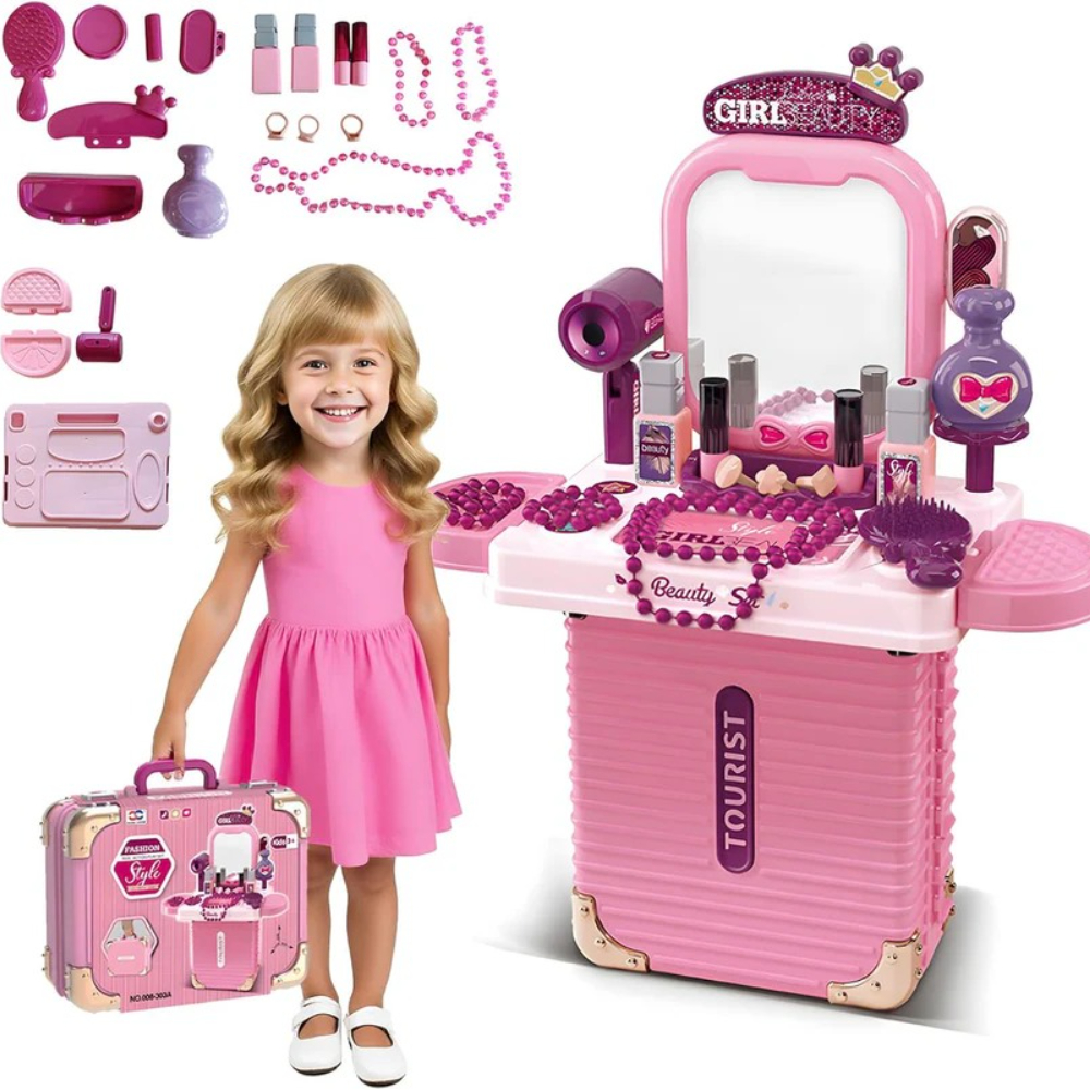 3 in 1 Toddler Vanity Makeup T - Beauty Makeup Vanity Set 评论和价格