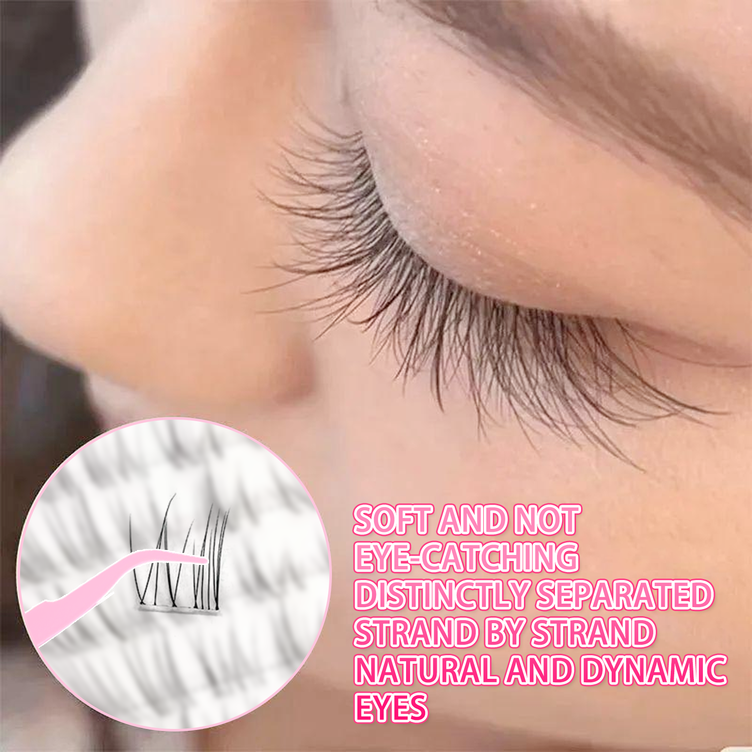 80PCS Little Milk Fox Glue-Fre - False Eyelashes Natural 评论和价格