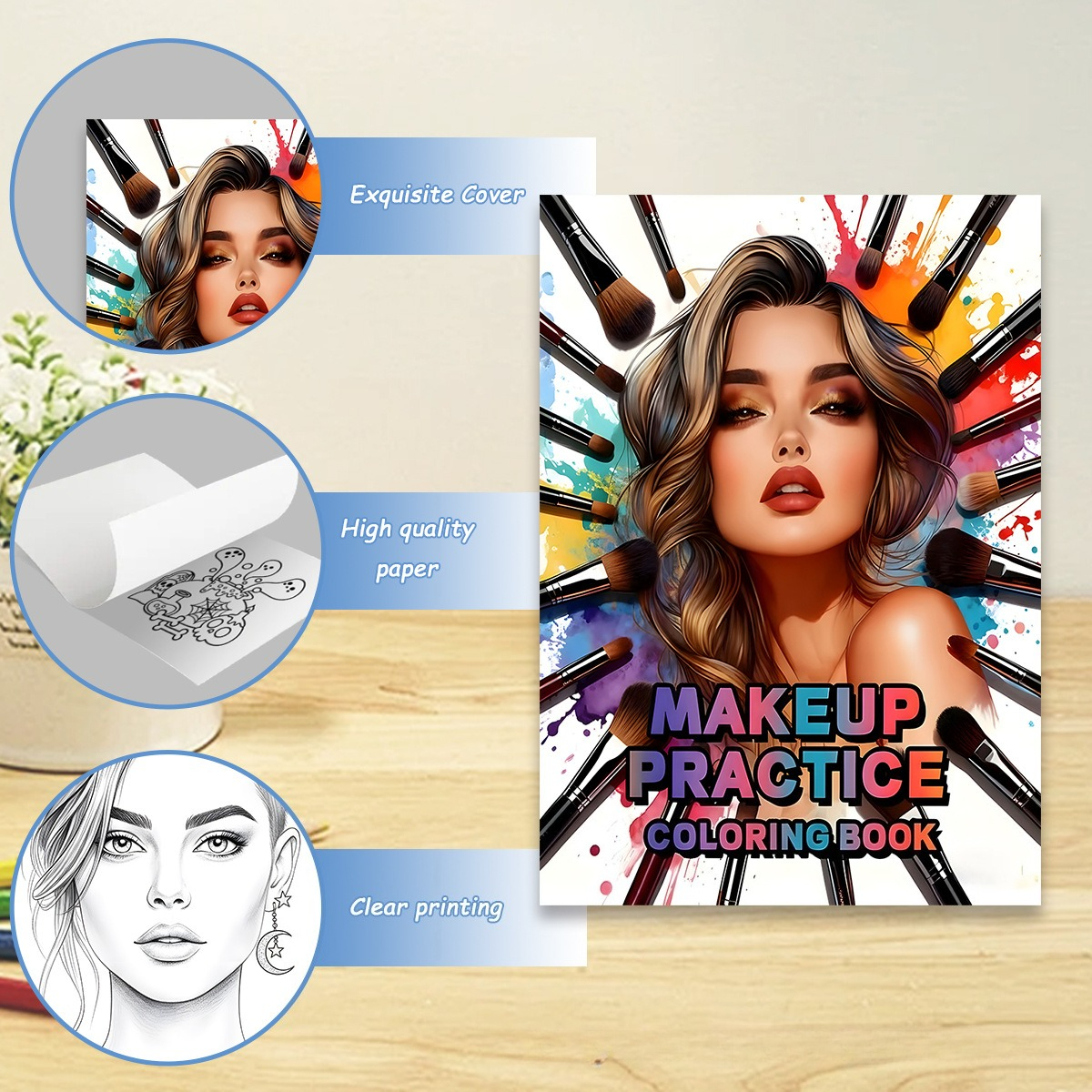 Makeup Practice Coloring Book  - Beauty Makeup Book 评论和价格
