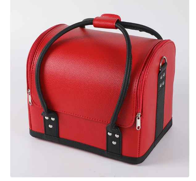 Women PU Leather Makeup Suitca - Beauty Makeup Kit Box 评论和价格