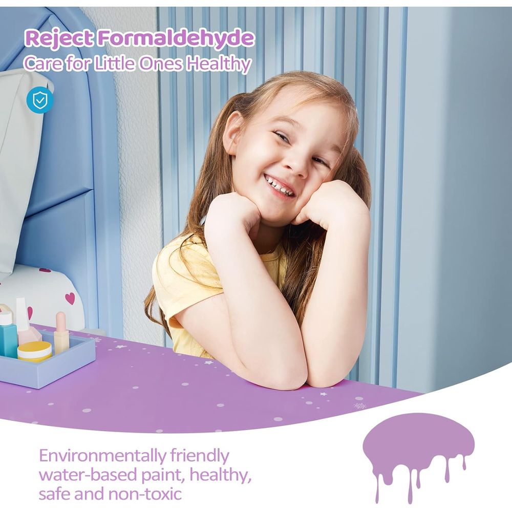 Children's Wooden Vanity Makeu - Beauty Makeup Vanity Set 评论和价格