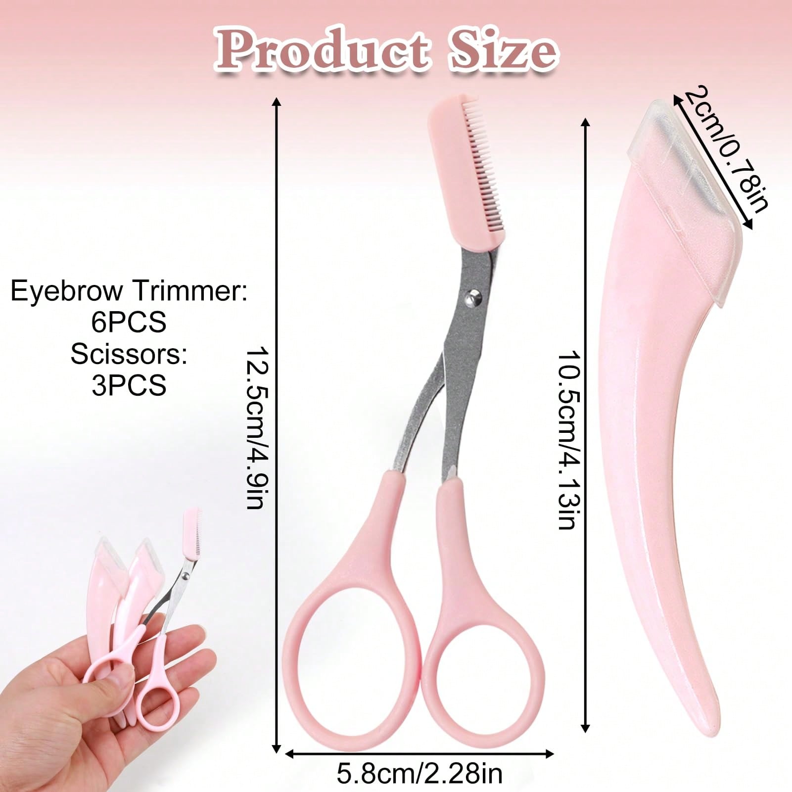 4pcs/2pcs/1pc Eyebrow Trimmer  - Beauty Makeup Vanity Set 评论和价格