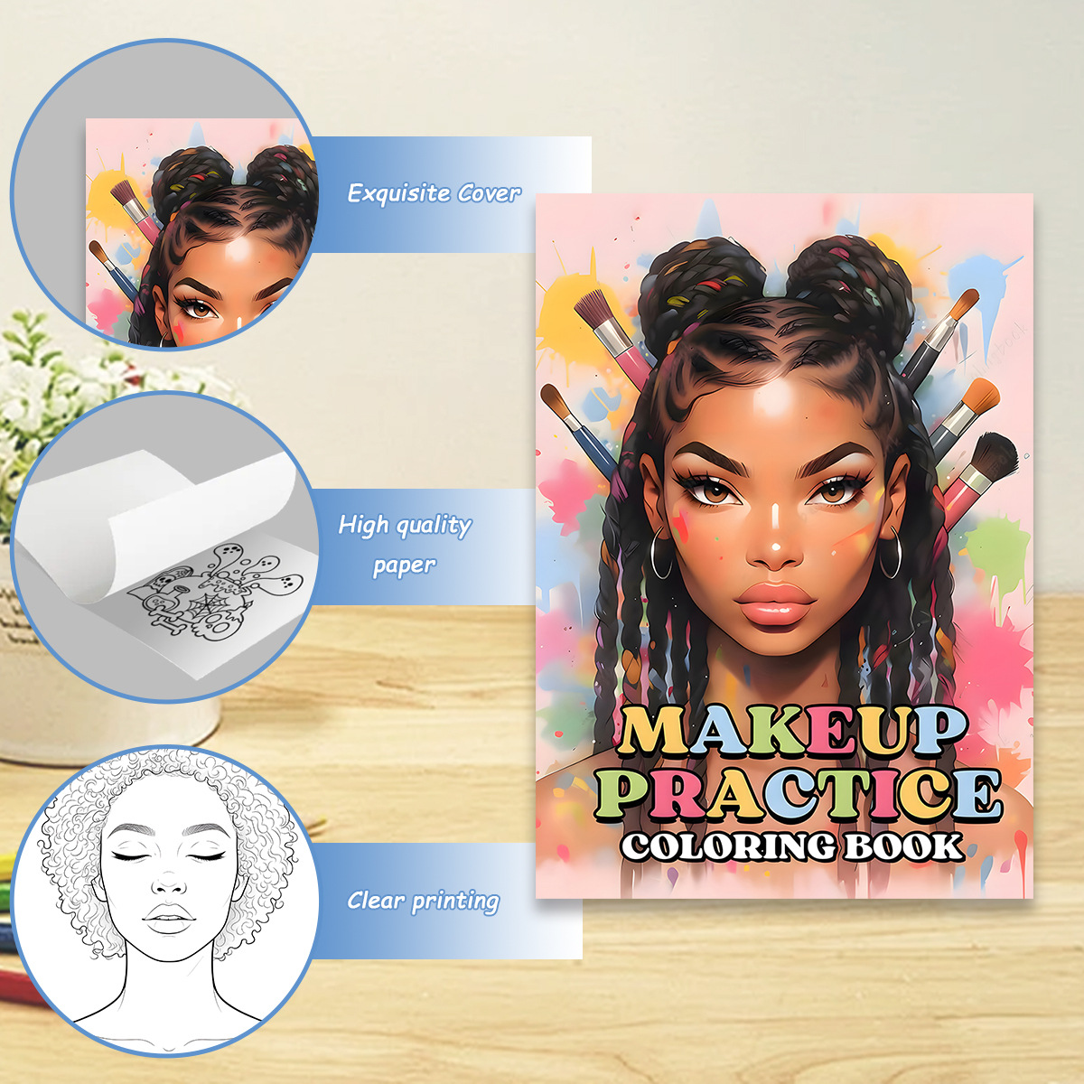 Makeup Practice Coloring Book  - Beauty Makeup Book 评论和价格