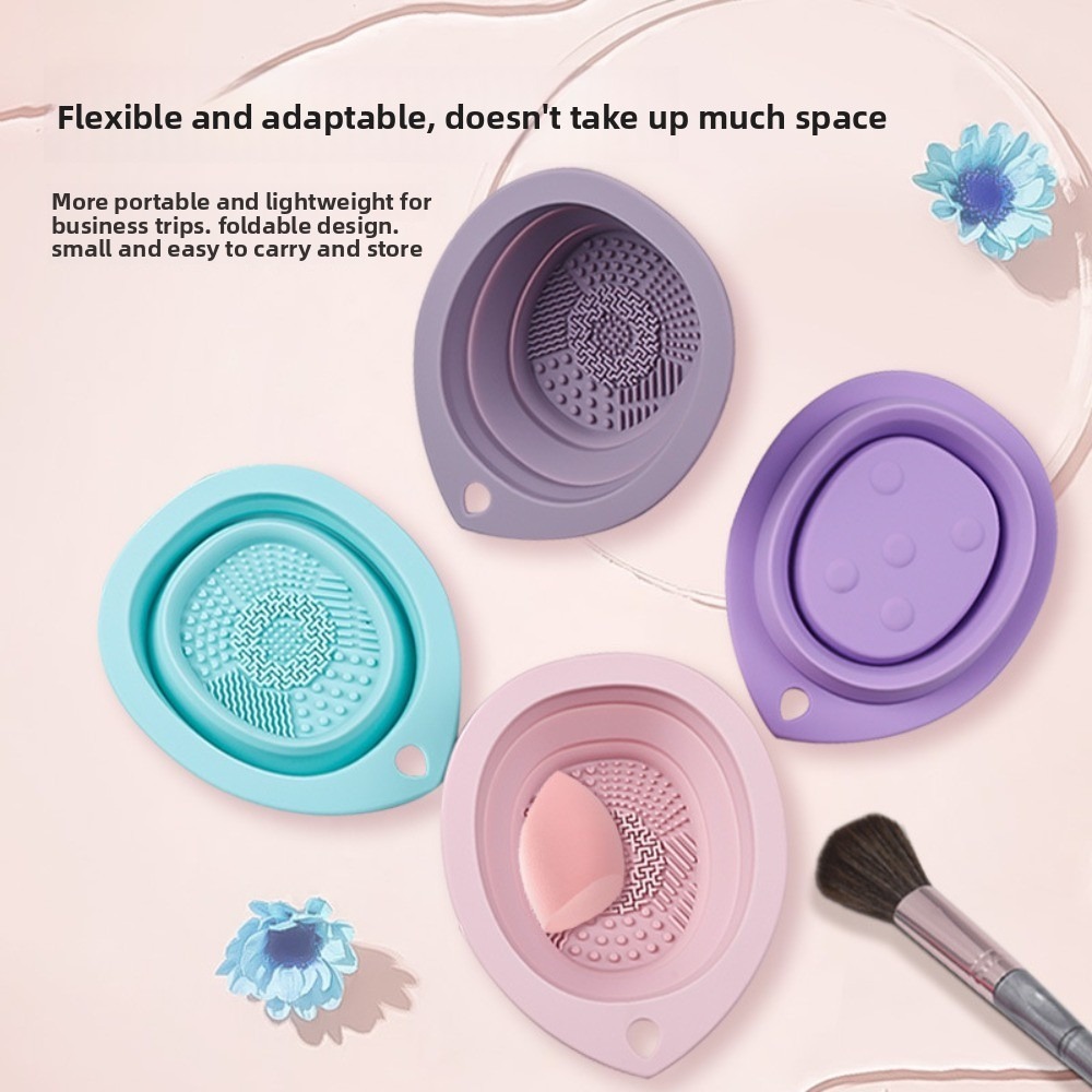 Silicone Folding Washing Bowl  - Beauty Makeup Blender 评论和价格