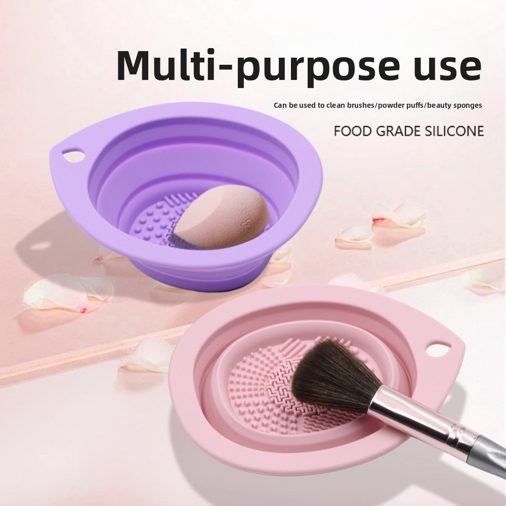 Silicone Folding Washing Bowl  - Beauty Makeup Blender 评论和价格