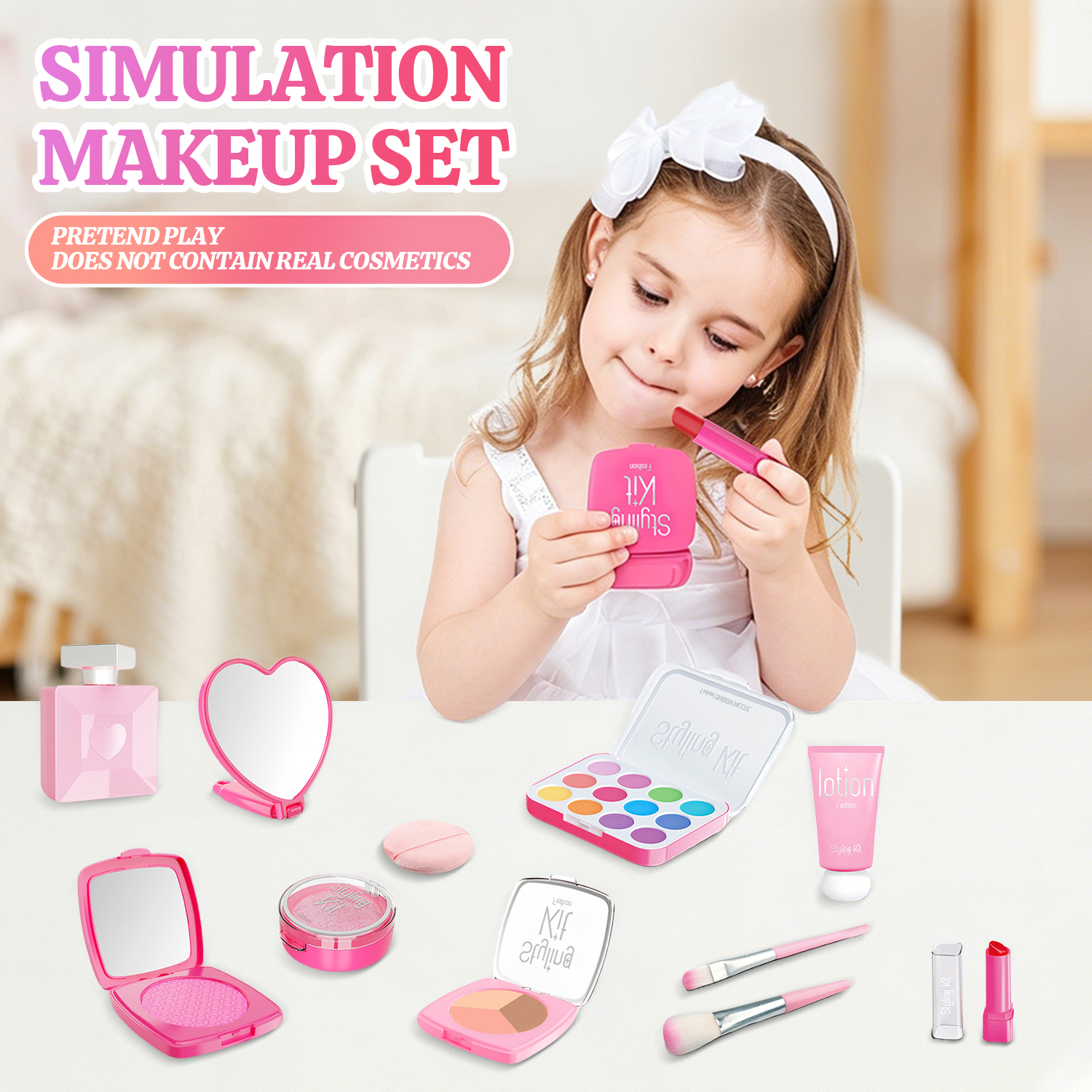 Girl's Makeup Toy Set Simulate - Beauty Real Makeup 评论和价格