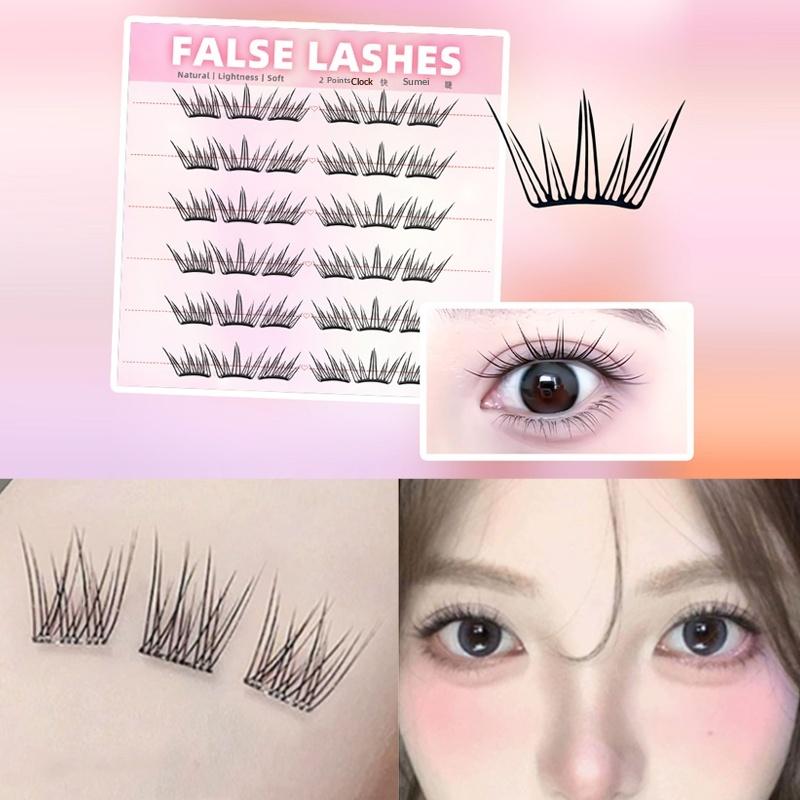 6 Rows Dense Natural False Eye - False Eyelashes Natural 评论和价格